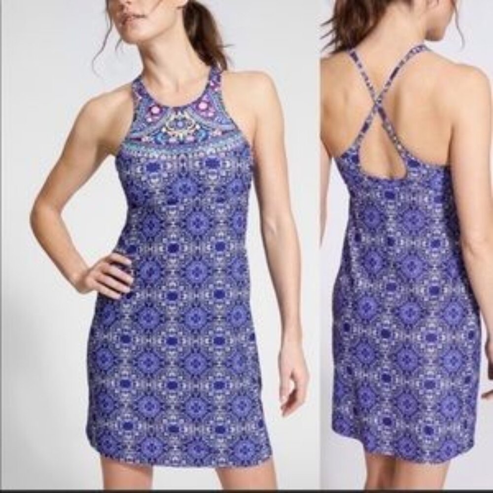 Athleta Millefiori High Neck Swim Dress 36B/C